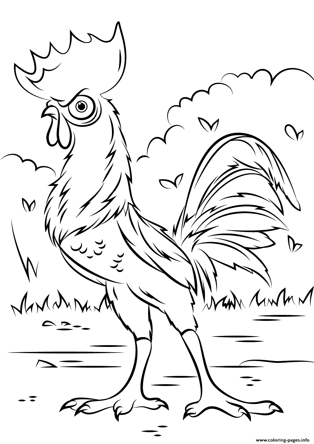 Heihei Rooster From Moana Disney  coloring